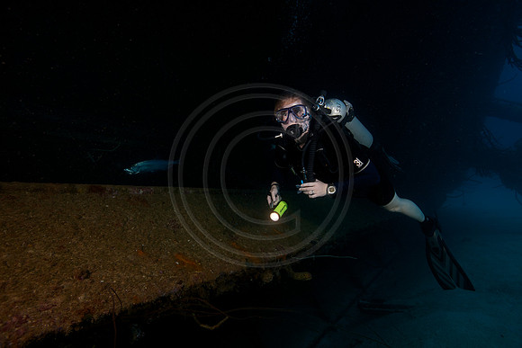 Melissa on the Hilma Hooker Wreck