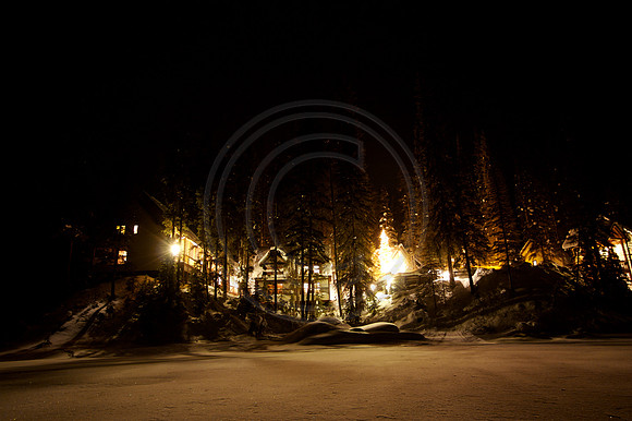 Emerald lake at Night