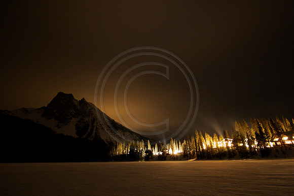 Emerald lake at Night