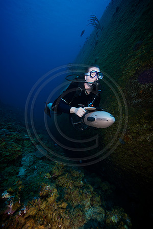 Melissa and scooter on the HilmaHooker wreck