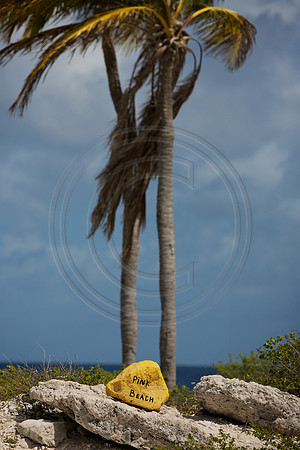 Pink Beach dive marker